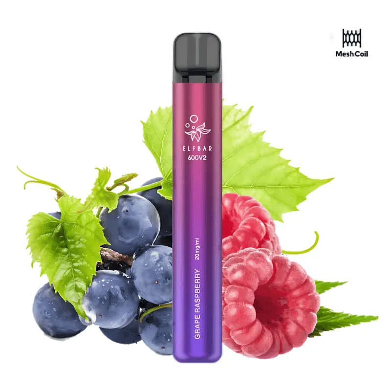 [P.D-403-8209] ElfBar 600 V2 Grape Raspberry 20mg