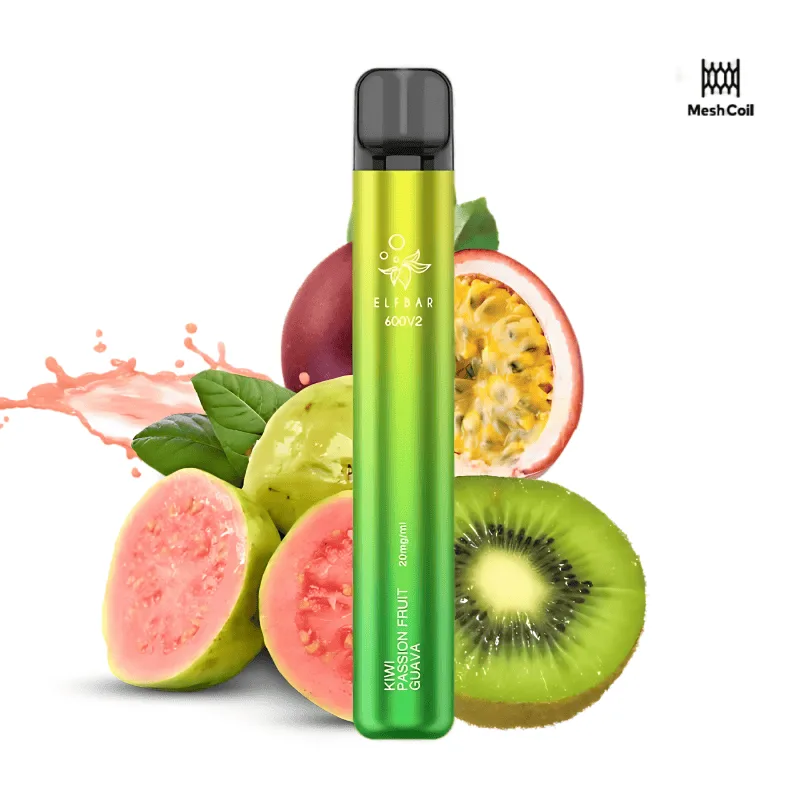 [P.D-403-8210] Elfbar 600 V2 Kiwi Passion Fruit Guava 20mg