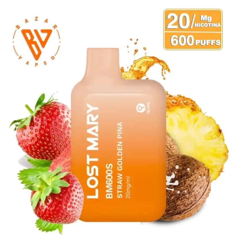 [6937643590862] Lost Mary BM600S Straw Golden Piña