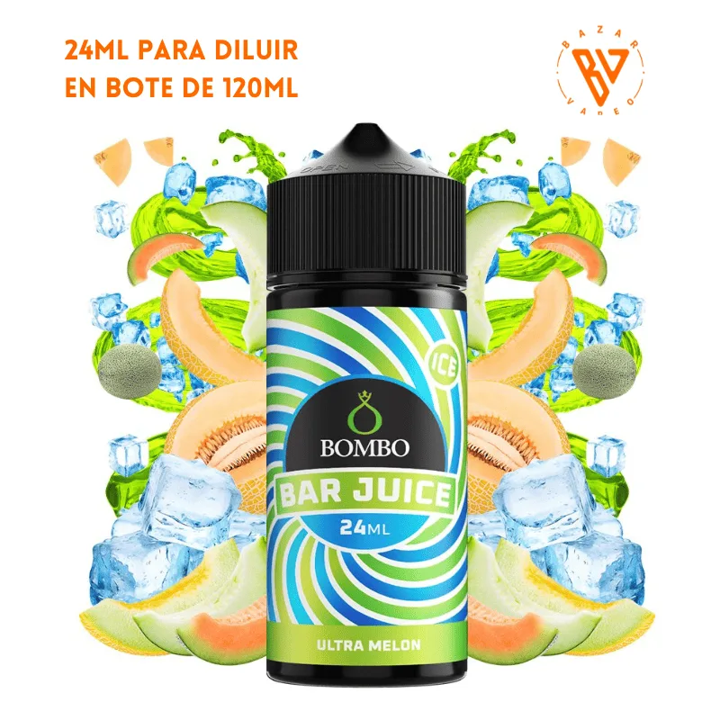 [A-37-9573] Aroma Bombo Bar Juice Ultra Melon Ice 24/120ml