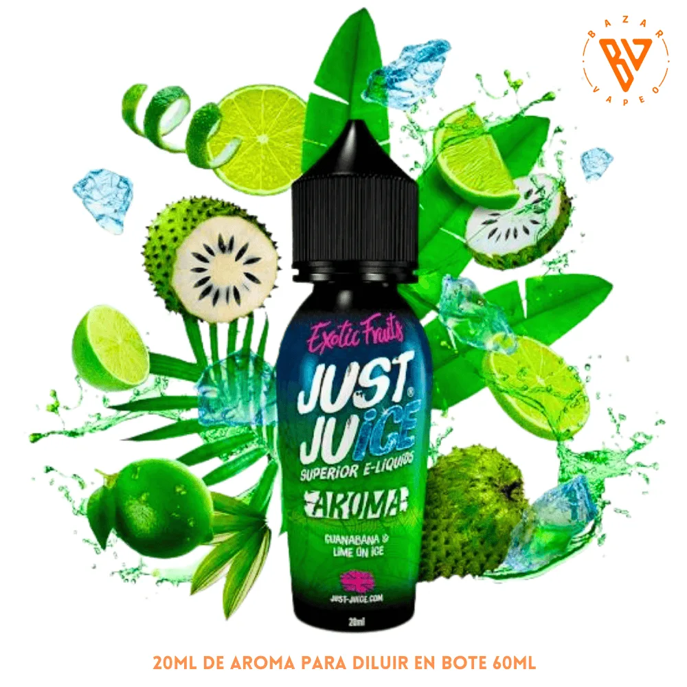 [A-203-9720] Aroma Just Juice Guanabana And Lime Ice Longfill 20/60ml