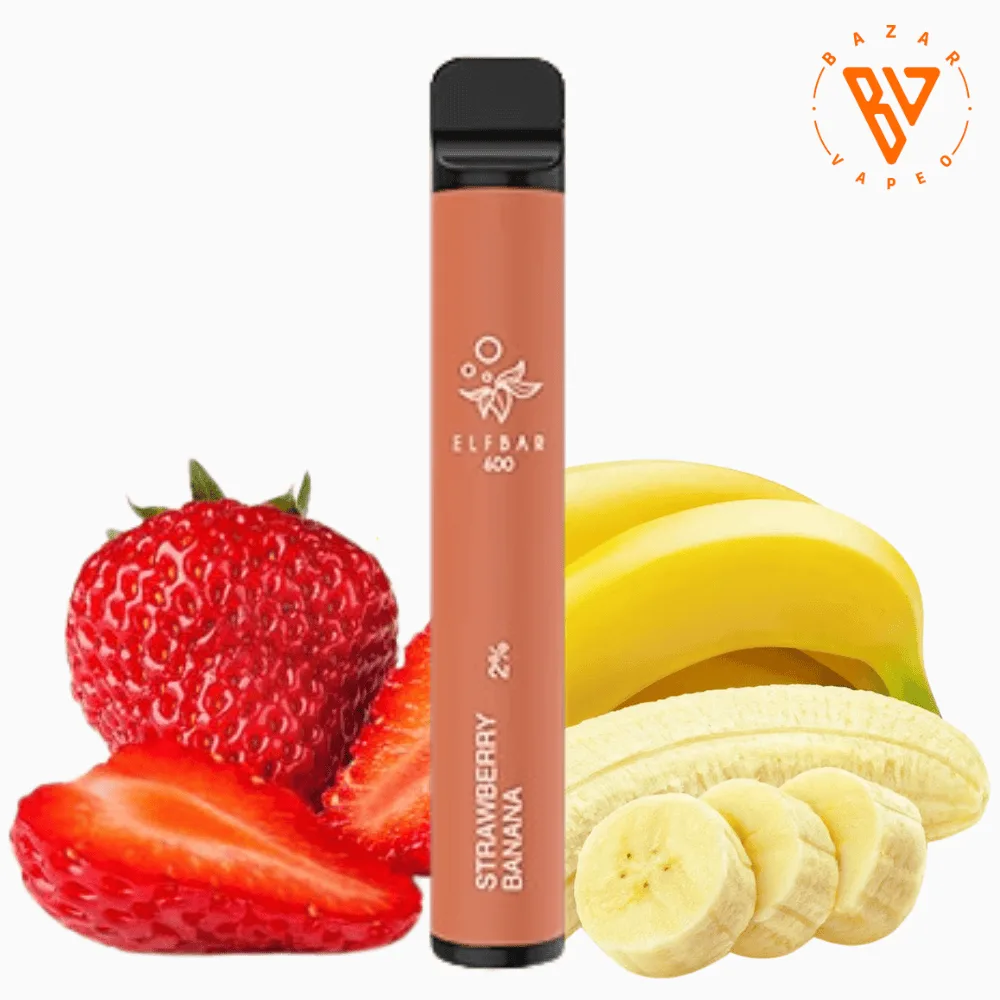 [6937643509970] Elf Bar 600 Strawberry Banana 20mg