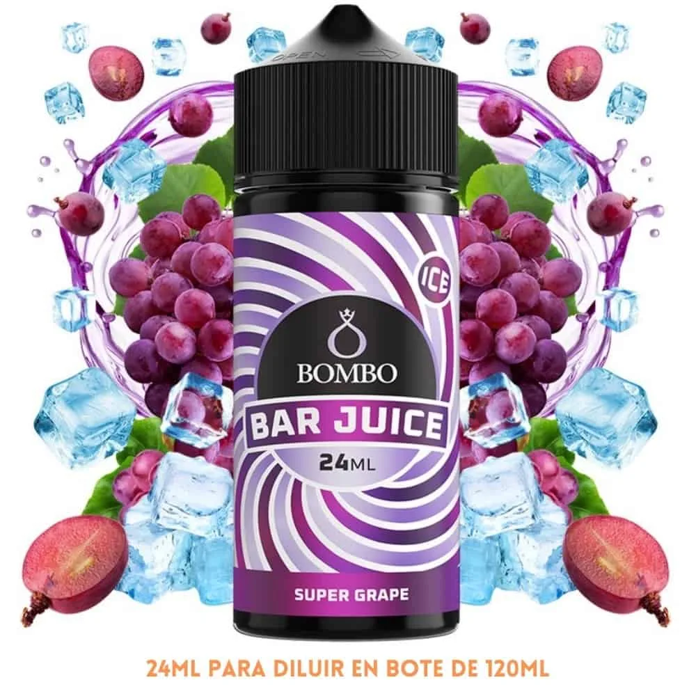 [A-37-9998] Aroma Bombo Bar Juice Super Grape Ice Longfill 24/120ml