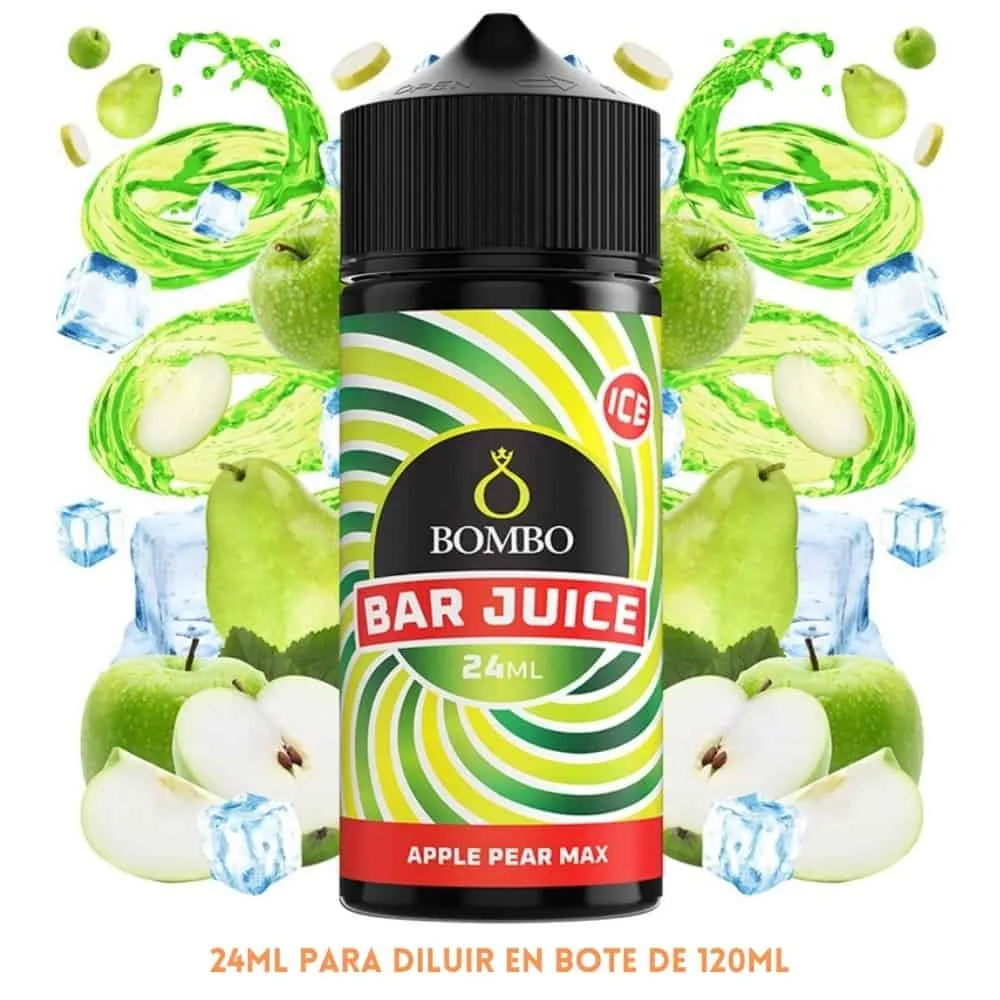 [A-37-10000] Aroma Bombo Bar Juice Apple Pear Max Ice Longfill 24/120ml