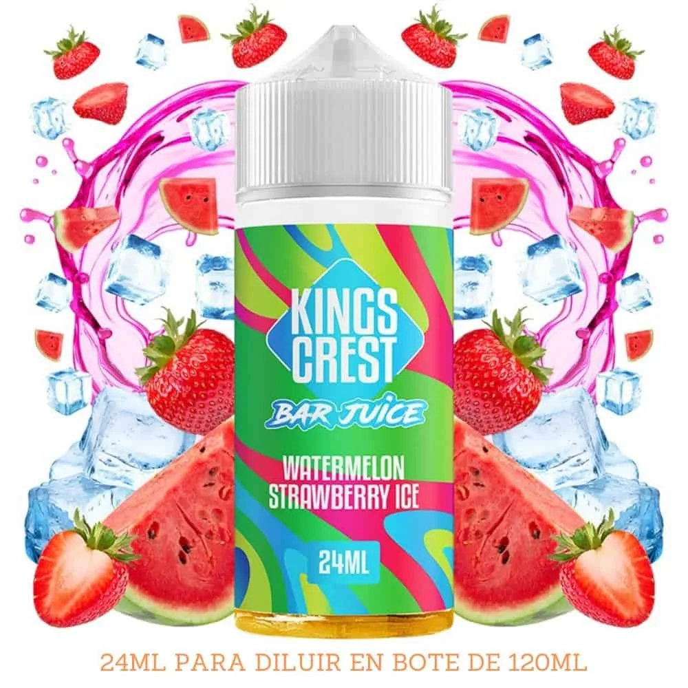[A-41-10036] Aroma Kings Crest Watermelon Strawberry Ice Longfill 24/120ml