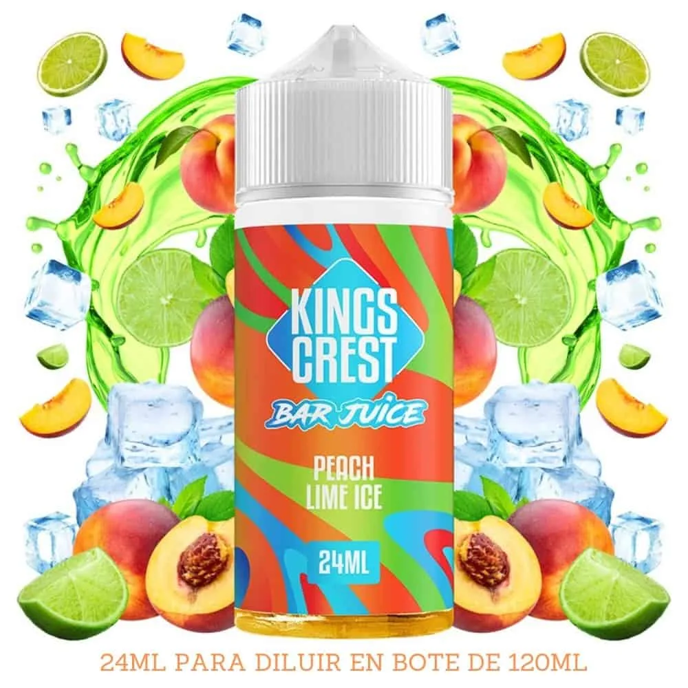 [A-41-10038] Aroma Kings Crest Peach Lime Ice Longfill 24/120ml