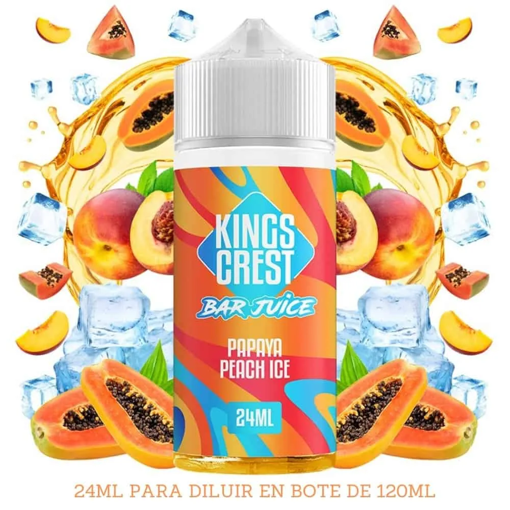 [A-41-10041] Aroma Kings Crest Papaya Peach Ice Longfill 24/120ml