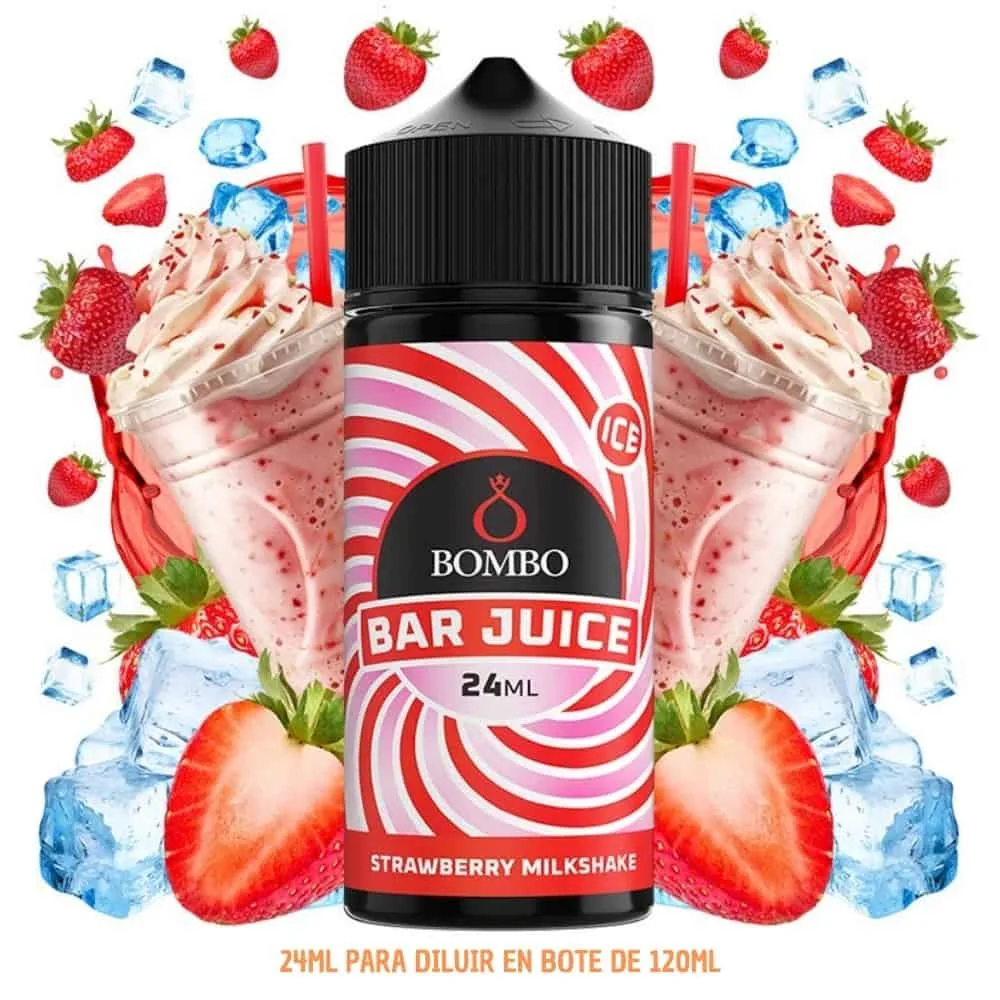 [A-37-10150] Aroma Bombo Bar Juice Strawberry Milkshake Ice Longfill 24/120ml