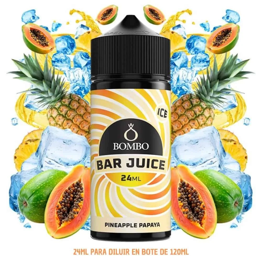 [A-37-10151] Aroma Bombo Bar Juice Pineapple Papaya Ice Longfill 24/120ml
