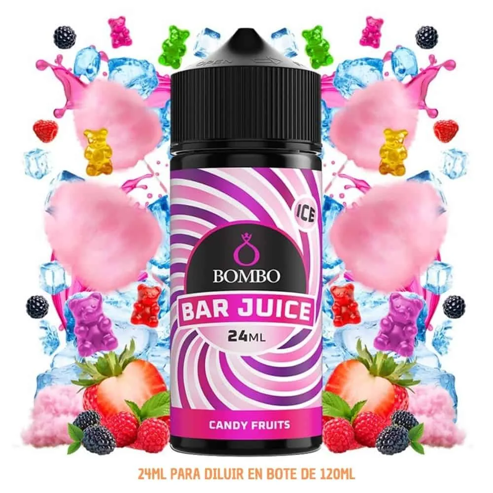 [A-37-10153] Aroma Bombo Bar Juice Candy Fruits Ice Longfill 24/120ml