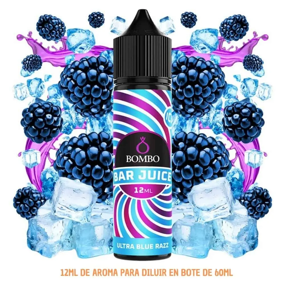 [A-37-10154] Aroma Bombo Bar Juice Ultra Blue Razz Ice Longfill 12/60ml