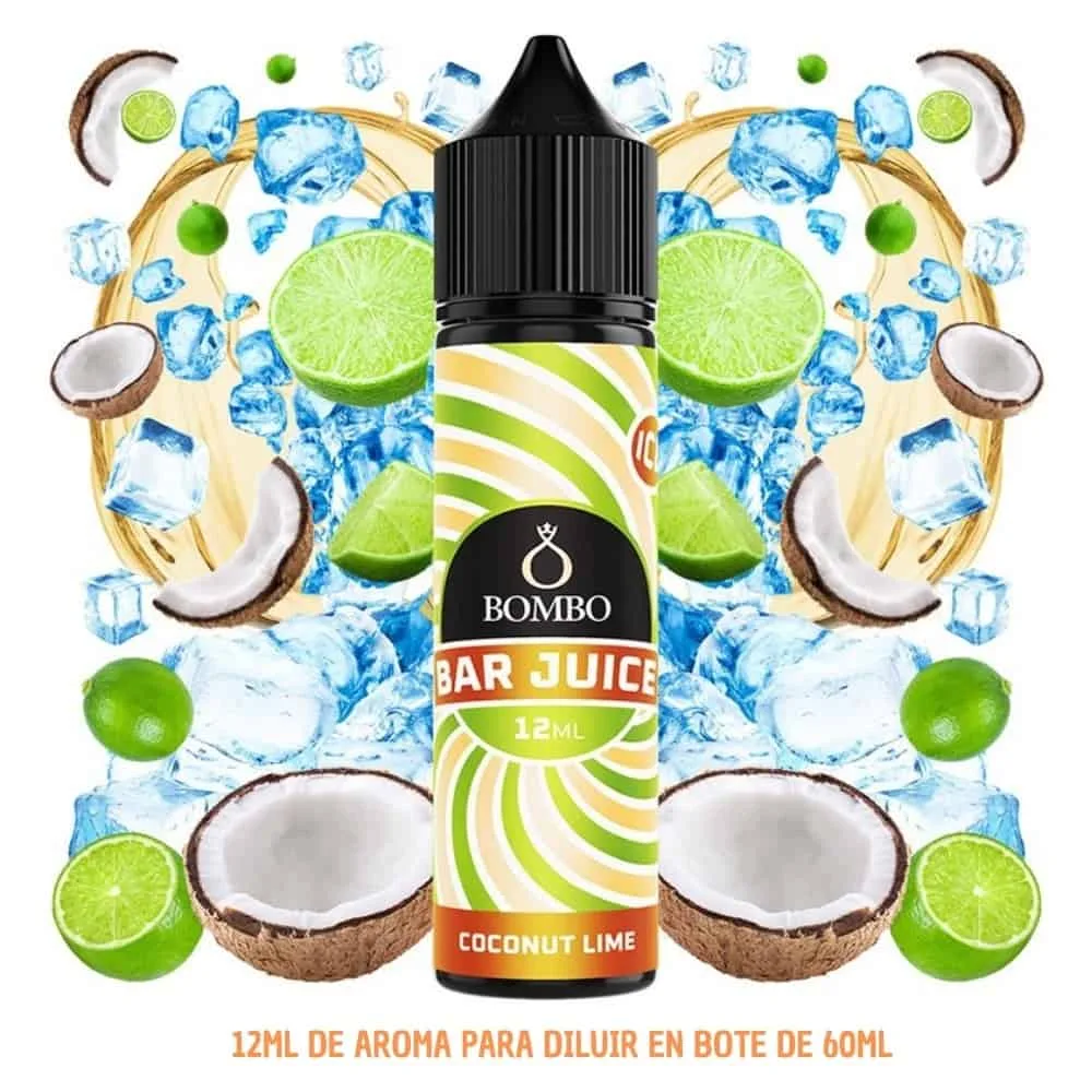 [A-37-10155] Aroma Bombo Bar Juice Coconut Lime Ice Longfill 12/60ml