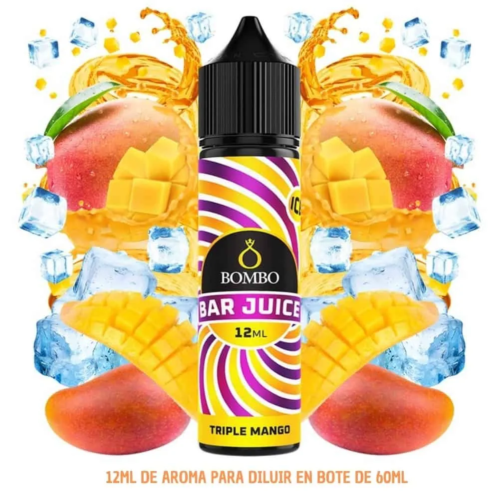 [A-37-10158] Aroma Bombo Bar Juice Triple Mango Ice Longfill 12/60ml