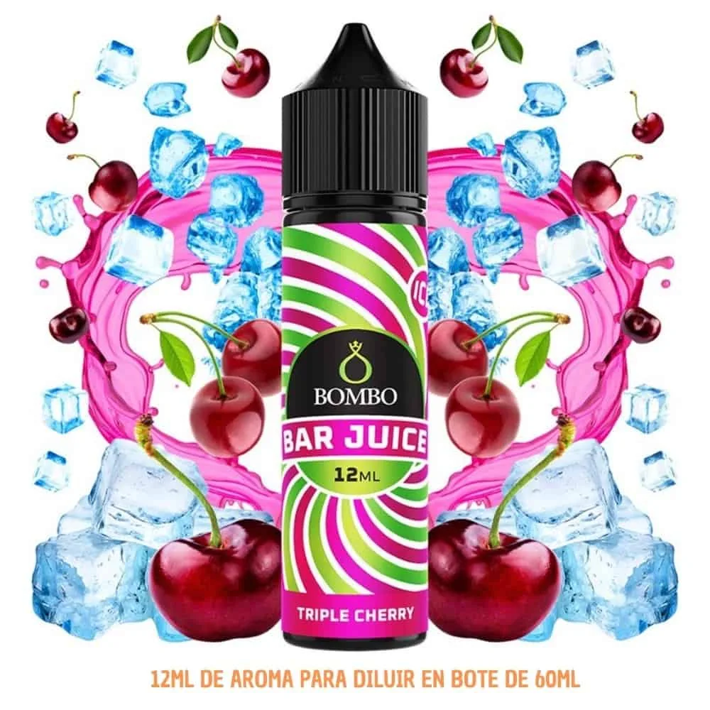 [A-37-10162] Aroma Bombo Bar Juice Triple Cherry Ice Longfill 12/60ml