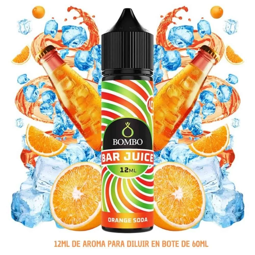 [A-37-10163] Aroma Bombo Bar Juice Orange Soda Ice Longfill 12/60ml