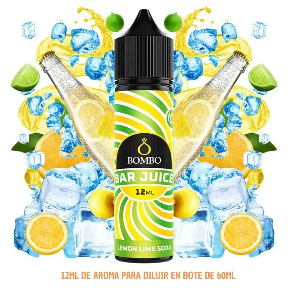 [A-37-10164] Aroma Bombo Bar Juice Lemon Lime Soda Ice Longfill 12/60ml
