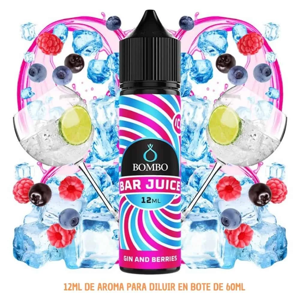 [A-37-10165] Aroma Bombo Bar Juice Gin And Berries Ice Longfill 12/60ml