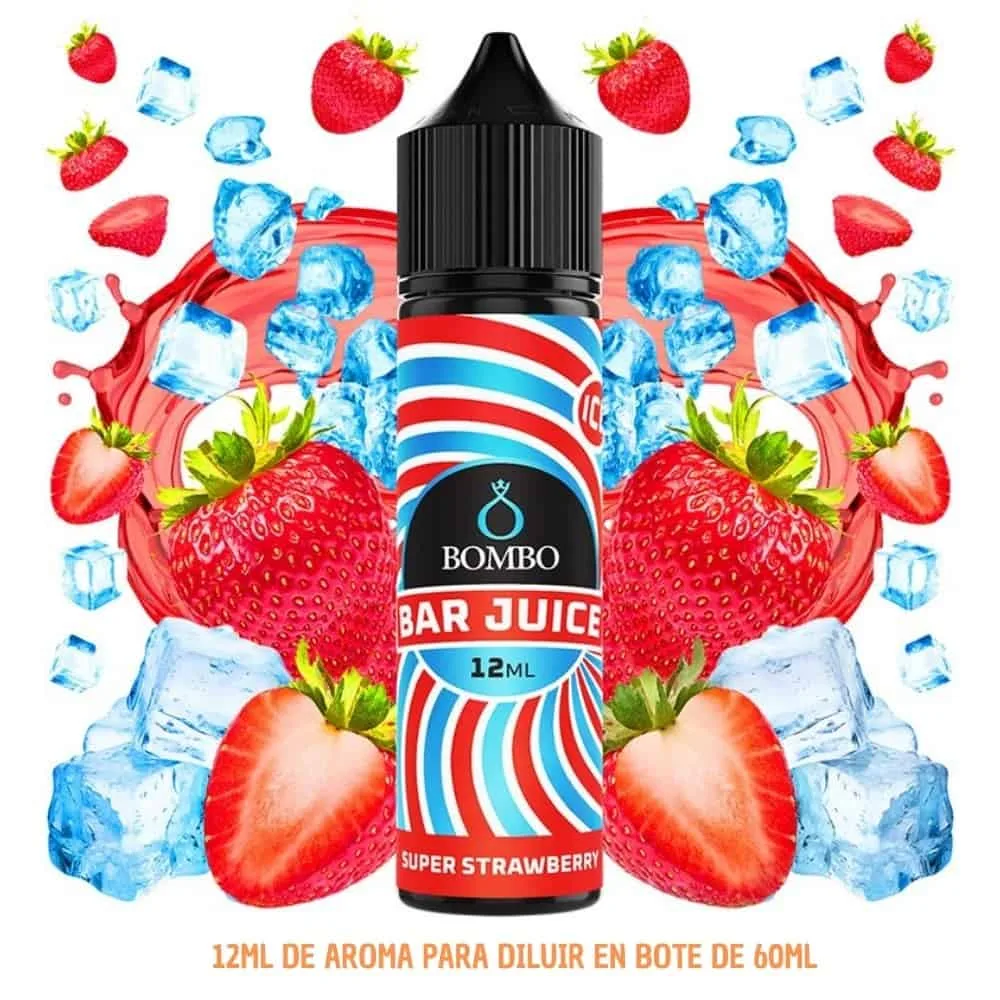 [A-37-10167] Aroma Bombo Bar Juice Super Strawberry Ice Longfill 12/60ml