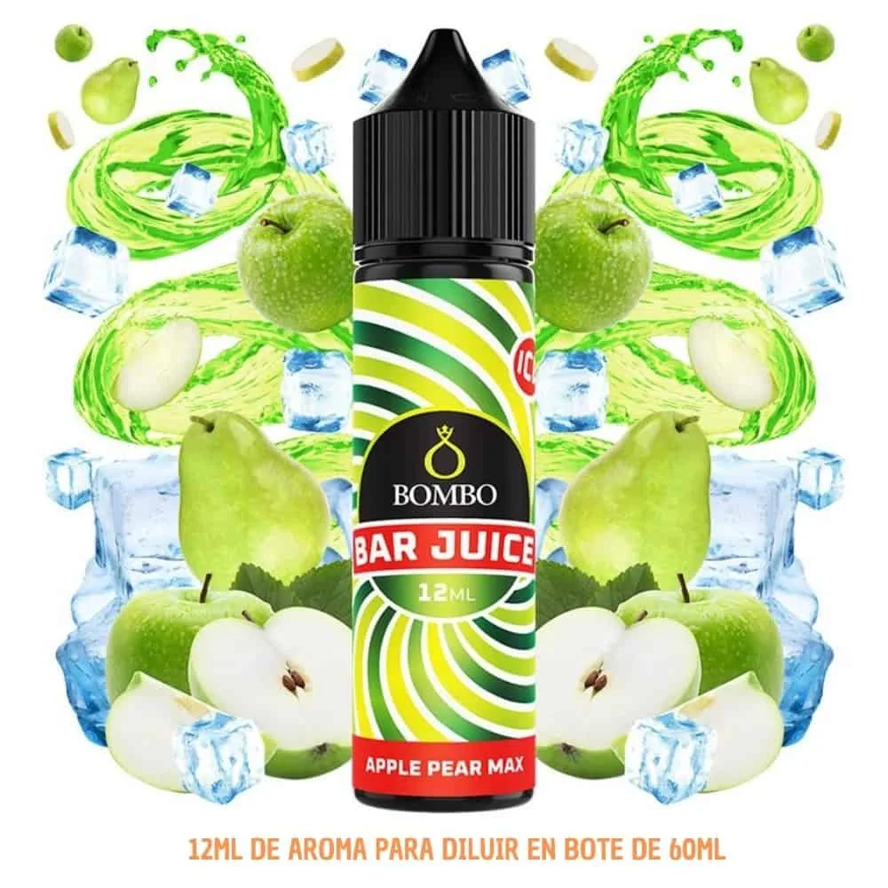 [A-37-10174] Aroma Bombo Bar Juice Apple Pear Max Ice Longfill 12/60ml
