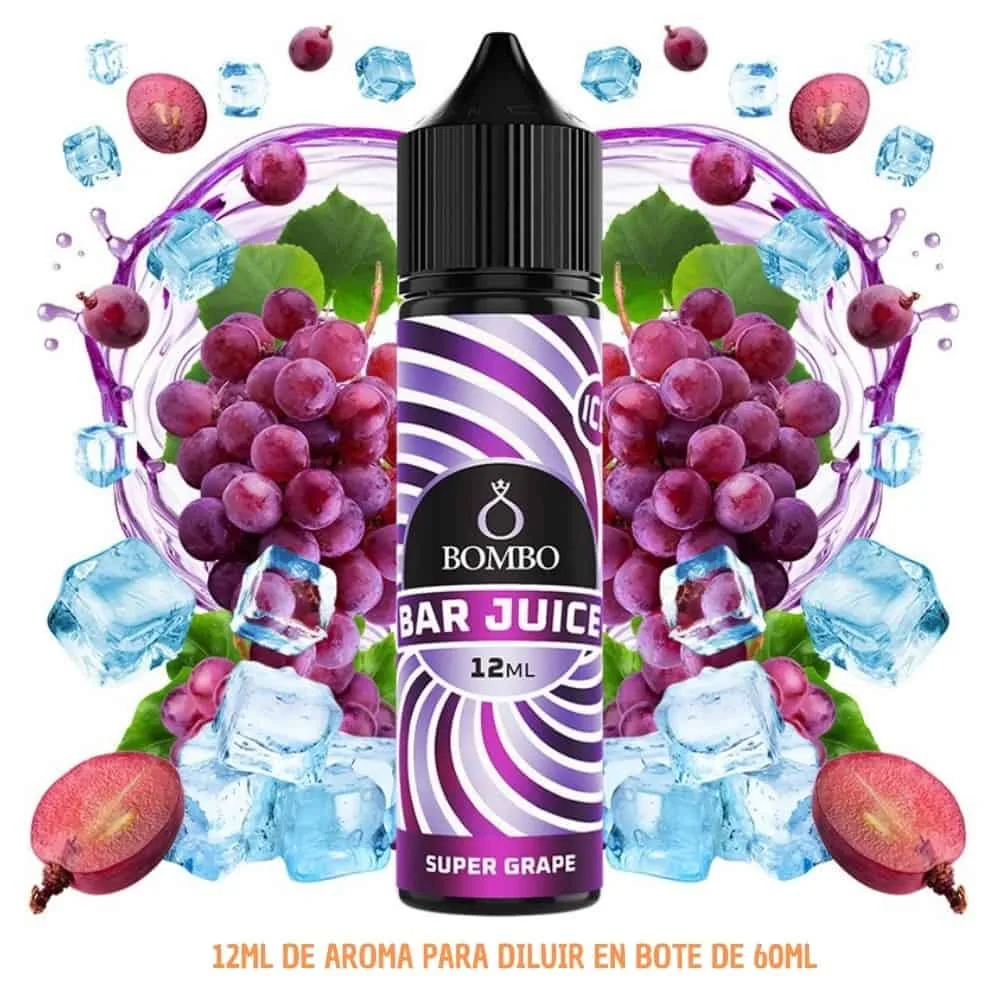 [A-37-10175] Aroma Bombo Bar Juice Super Grape Ice Longfill 12/60ml
