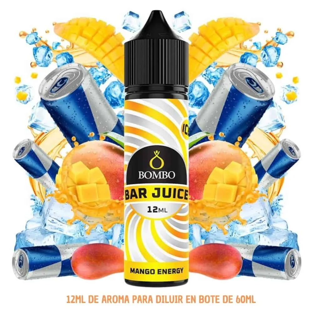 [A-37-10178] Aroma Bombo Bar Juice Mango Energy Ice Longfill 12/60ml