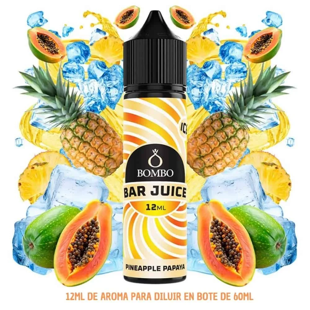 [A-37-10181] Aroma Bombo Bar Juice Pineapple Papaya Ice Longfill 12/60ml