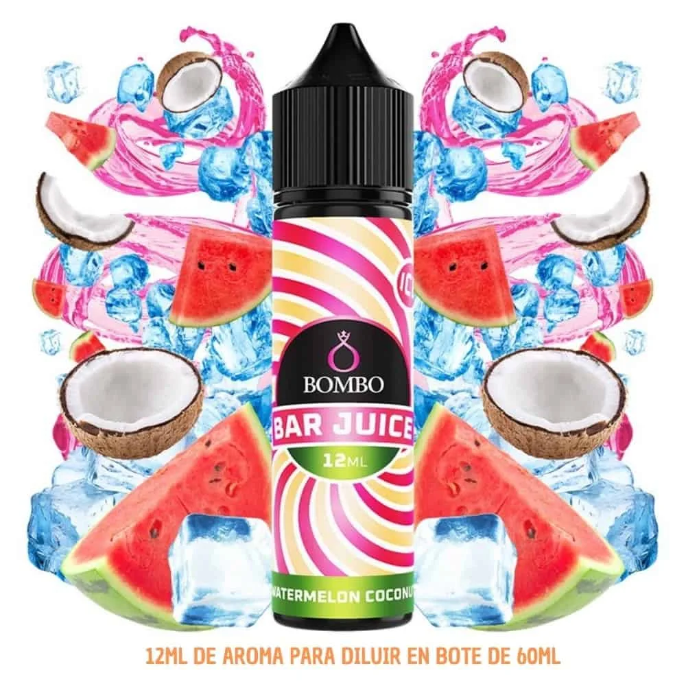 [A-37-10183] Aroma Bombo Bar Juice Watermelon Coconut Ice Longfill 12/60ml