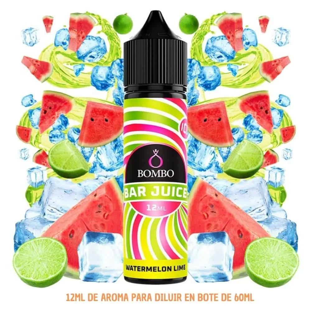 [A-37-10184] Aroma Bombo Bar Juice Watermelon Lime Ice Longfill 12/60ml