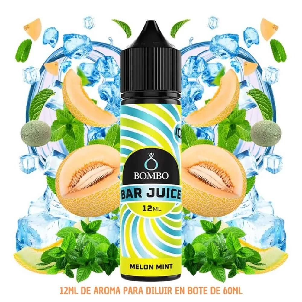 [A-37-10231] Aroma Bombo Bar Juice Melon Mint Ice Longfill 12/60ml