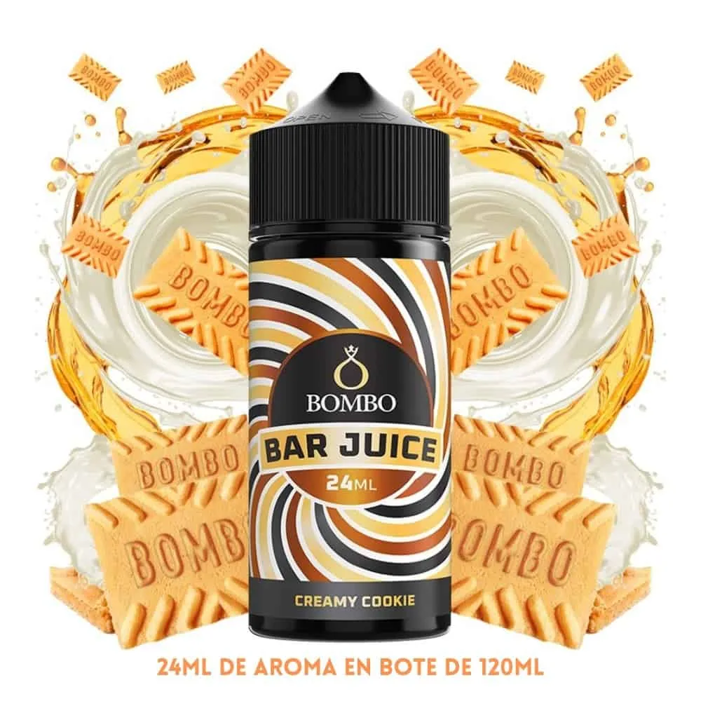 [A-37-10278] Aroma Bombo Bar Juice Creamy Cookie Longfill 24/120ml