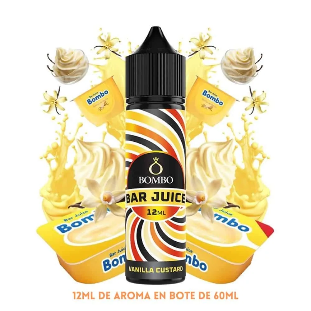 [A-37-10280] Aroma Bombo Bar Juice Vanilla Custard Longfill 12/60ml