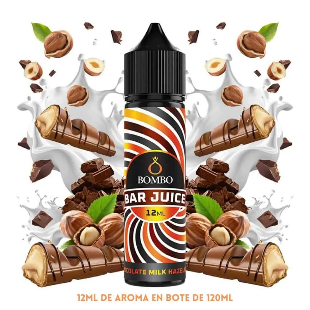 [A-37-10412] Aroma Bombo Bar Juice Chocolate Milk Halzenut Longfill 12/60ml