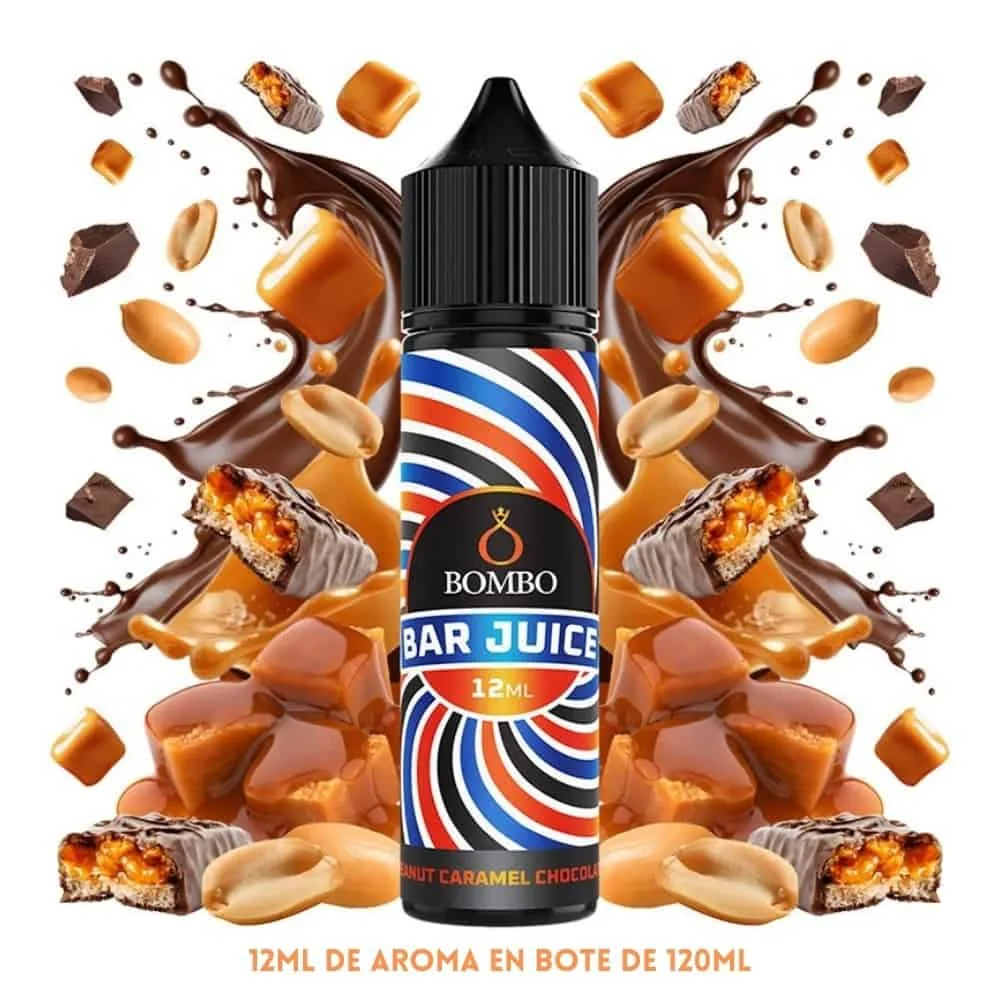 [A-37-10418] Aroma Bombo Bar Juice Peanut Chocolate Caramel Longfill 12/60ml