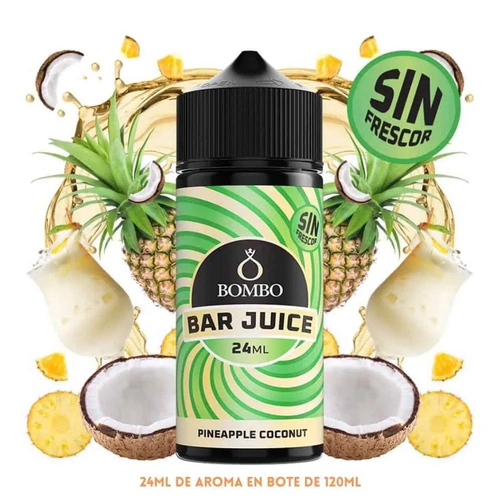 [A-37-10445] Aroma Bombo Bar Juice Pineapple Coconut Sin Frescor Longfill 24/120ml