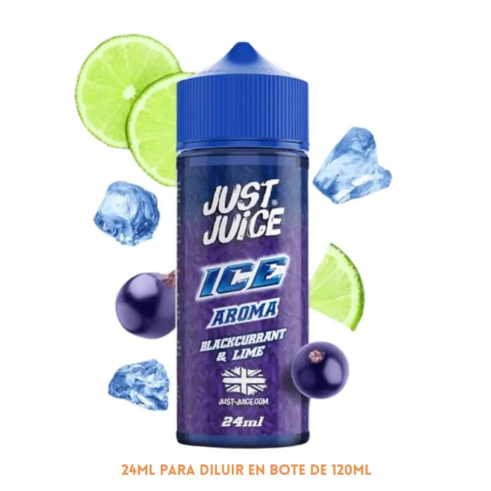 [A30-203-10615] Aroma Just Juice Blackcurrant Lime Ice Longfill 24/120ml