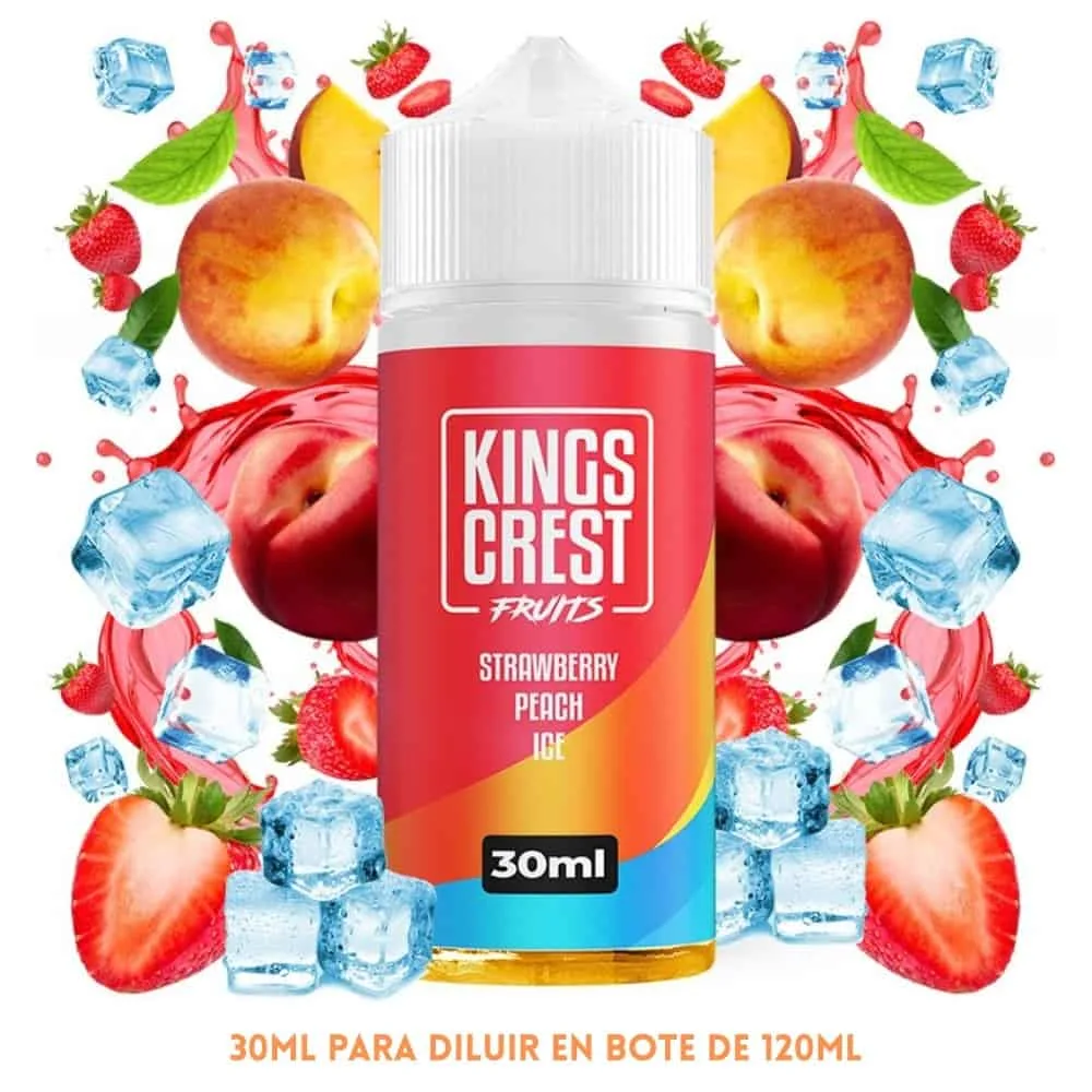 [A30-41-10726] Aroma Kings Crest Strawberry Peach Ice Longfill 30/120ml