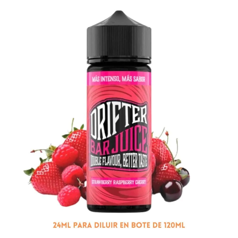 [A24-462-10749] Aroma Drifter Bar Strawberry Raspberry Cherry Longfill 24/120ml