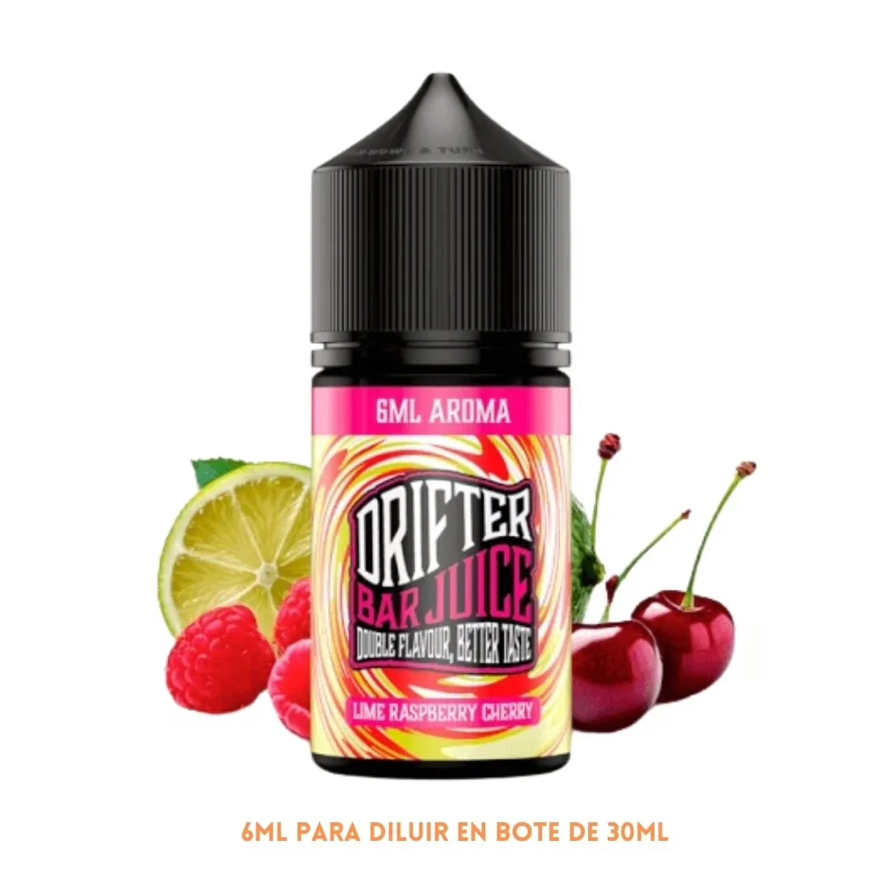 [A6-462-10785] Aroma Drifter Bar Lime Raspberry Cherry Longfill 6/30ml