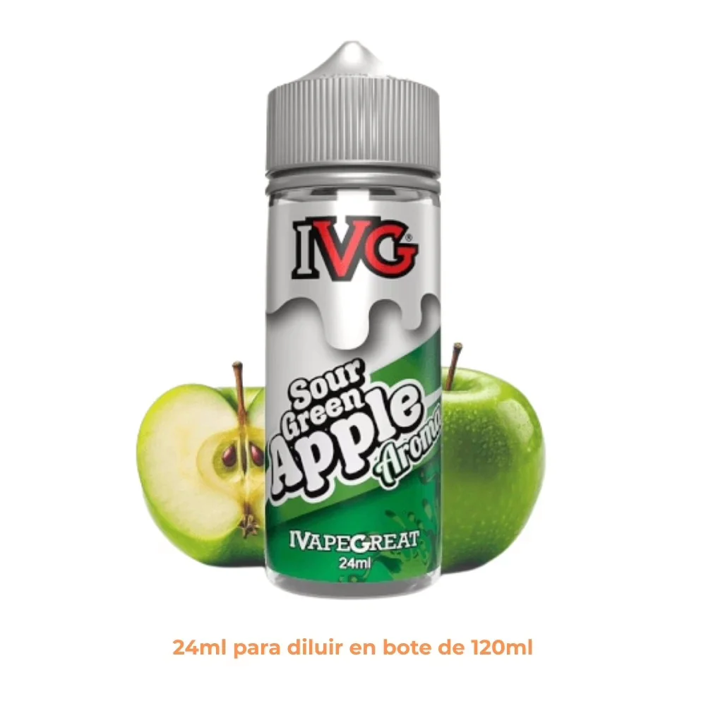 [A24-55-10933] Aroma IVG Sour Green Apple Longfill 24/120ml