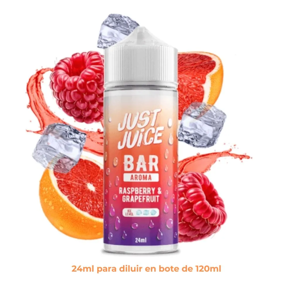 [A24-203-305489] Aroma Just Juice Bar Raspberry Grapefruit Longfill 24/120ml