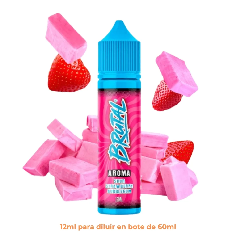 [A12-203-10867] Aroma Just Juice Brutal Sour Strawberry Bubblegum Longfill 12/60ml
