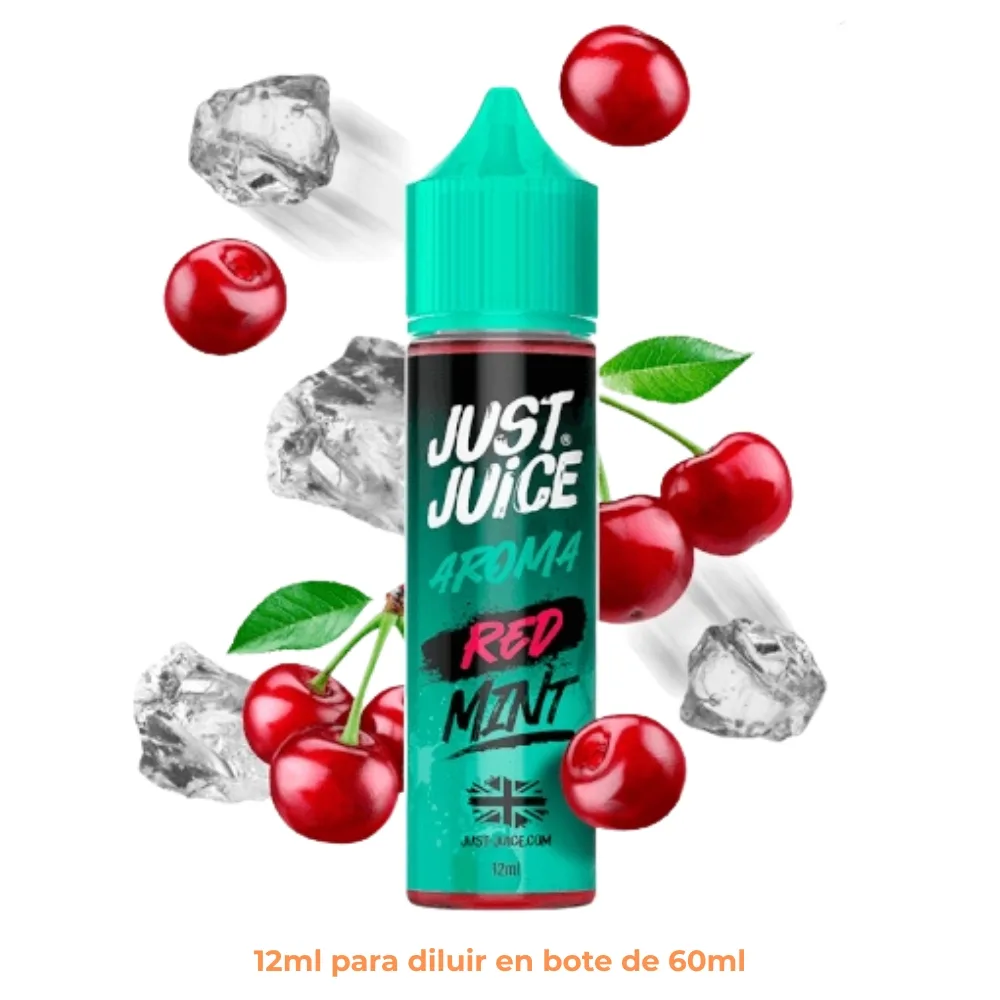 [A12-203-10878] Aroma Just Juice Mint Range Red Longfill 12/60ml