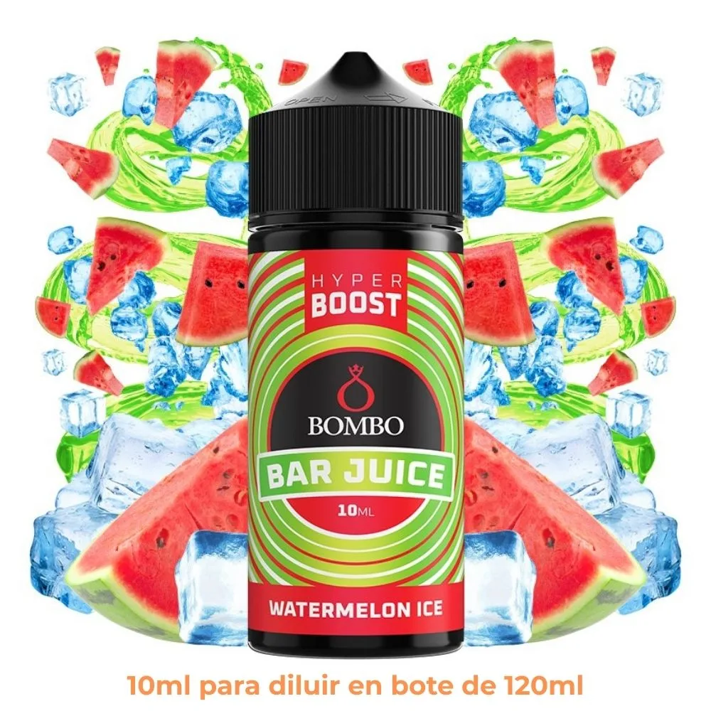 [A10-37-314584] Aroma Bombo Bar Juice Hyper Boost Watermelon Ice Longfill 10/120ml