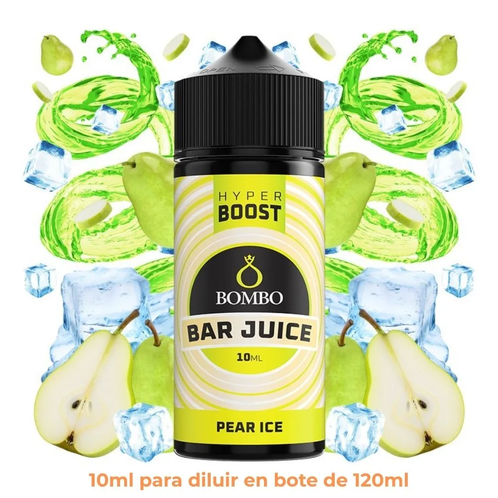 [A10-37-314612] Aroma Bombo Bar Juice Hyper Boost Pear Ice Longfill 10/120ml