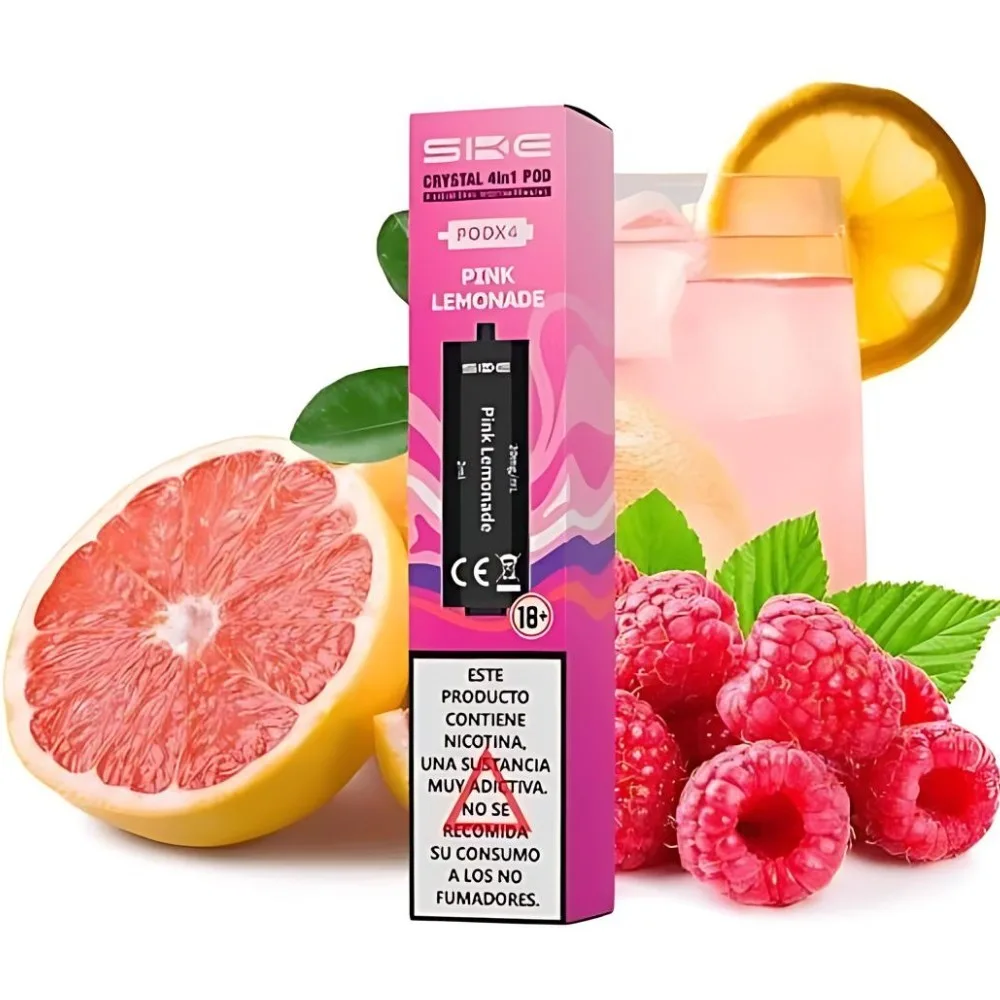 [6942417201752] Cartuchos Ske Crystal 4 en 1 Pink Lemonade (Pack 4)