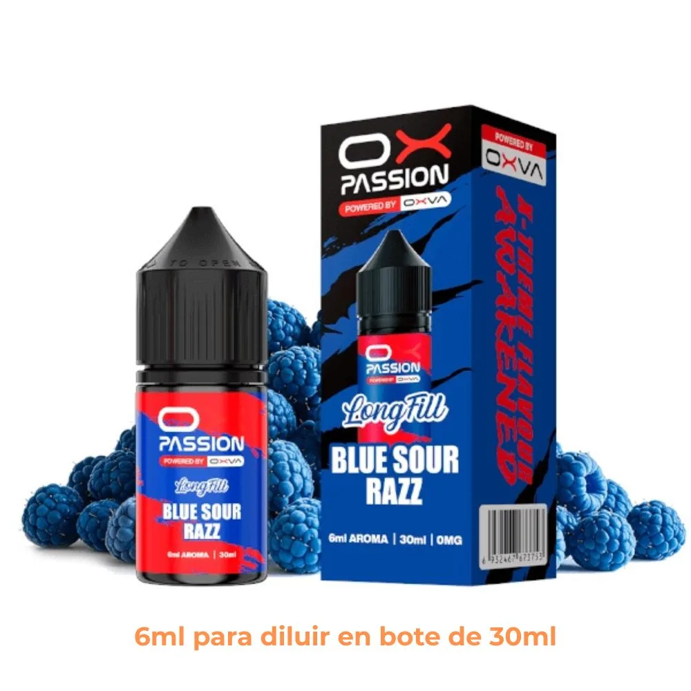 [A6-430-316660] Aroma Ox Passion Blue Sour Razz Longfill 6/30ml