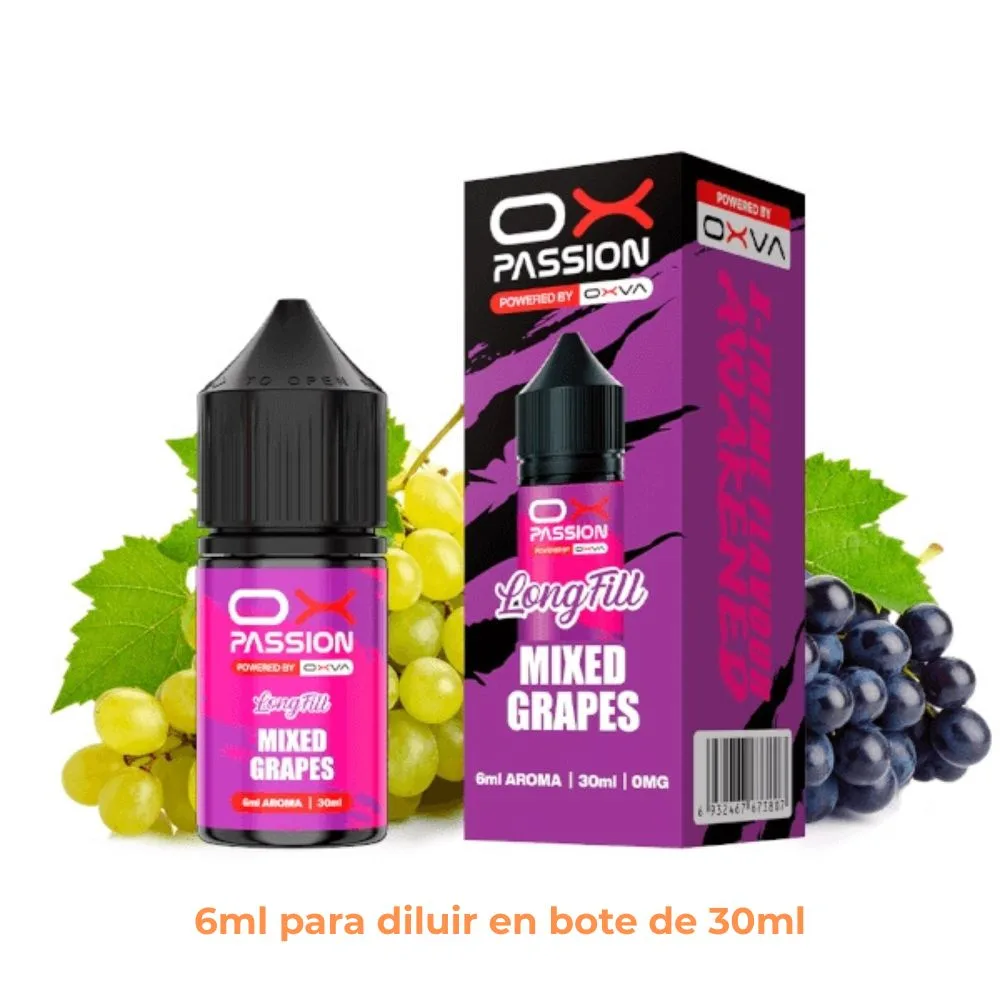 [A6-430-316666] Aroma Ox Passion Mixed Grapes Longfill 6/30ml