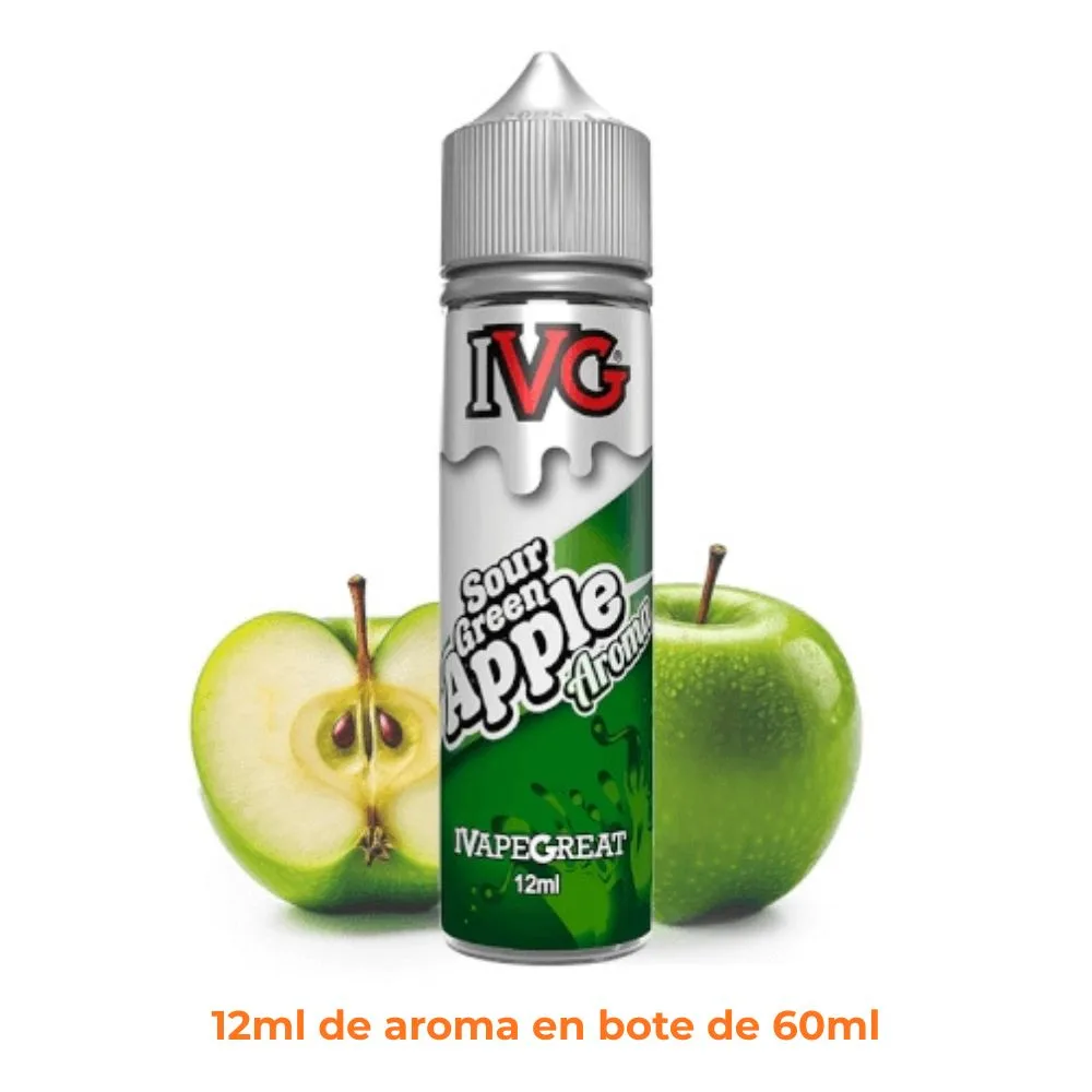 [A12-55-316808] Aroma IVG Sour Green Apple Longfill 12/60ml