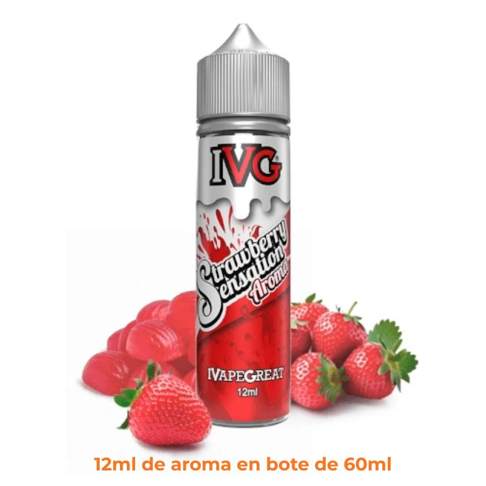 [A12-55-316812] Aroma IVG Strawberry Sensation Longfill 12/60ml