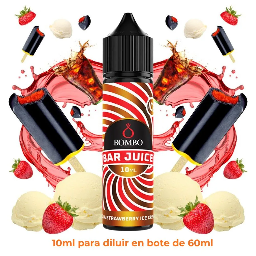 [A10-37-318979] Aroma Bombo Bar Juice Cola Strawberry Ice Cream Longfill 10/60ml